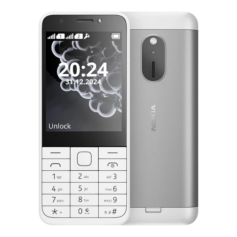 Мобильный телефон NOKIA 230 (2024), display 2.8", Dual SIM, White