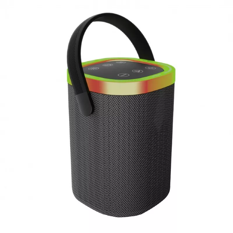 Boxa GEMBIRD SPK-BT-LED-06, BLUETOOTH LED PORTABLE SPEAKER, 10W RMS, BLUETOOTH V.5.3, RGB, BUILT-IN MICROPHONE, MICROSD, BUILT-IN LITHIUM BATTERY - 1800 MAH, FM-RADIO: POWER AND AUDIO CABLES ARE ANNTENA, 0.93G, BLACK