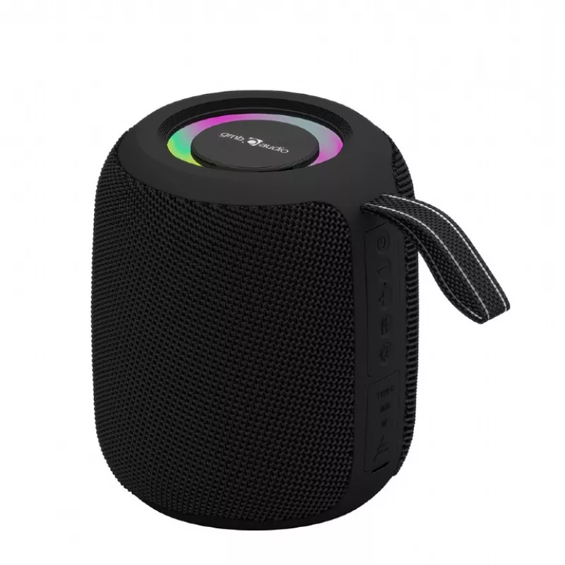 Boxa GEMBIRD SPK-BT-LED-05-BK, BLUETOOTH LED PORTABLE SPEAKER, 8W RMS, BLUETOOTH V.5.3, RGB, BUILT-IN MICROPHONE, TWS, MICROSD, BUILT-IN LITHIUM BATTERY - 1200 MAH, FM-RADIO: POWER AND AUDIO CABLES ARE ANNTENA, 0.45G, BLACK