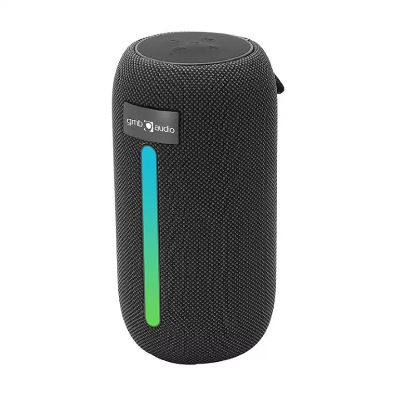 Boxa GEMBIRD SPK-BT-LED-07, BLUETOOTH LED PORTABLE SPEAKER, 5W RMS, BLUETOOTH V.5.3, RGB, BUILT-IN MICROPHONE, MICROSD, BUILT-IN LITHIUM BATTERY - 1500 MAH, FM-RADIO: POWER AND AUDIO CABLES ARE ANNTENA, 0.58G, BLACK