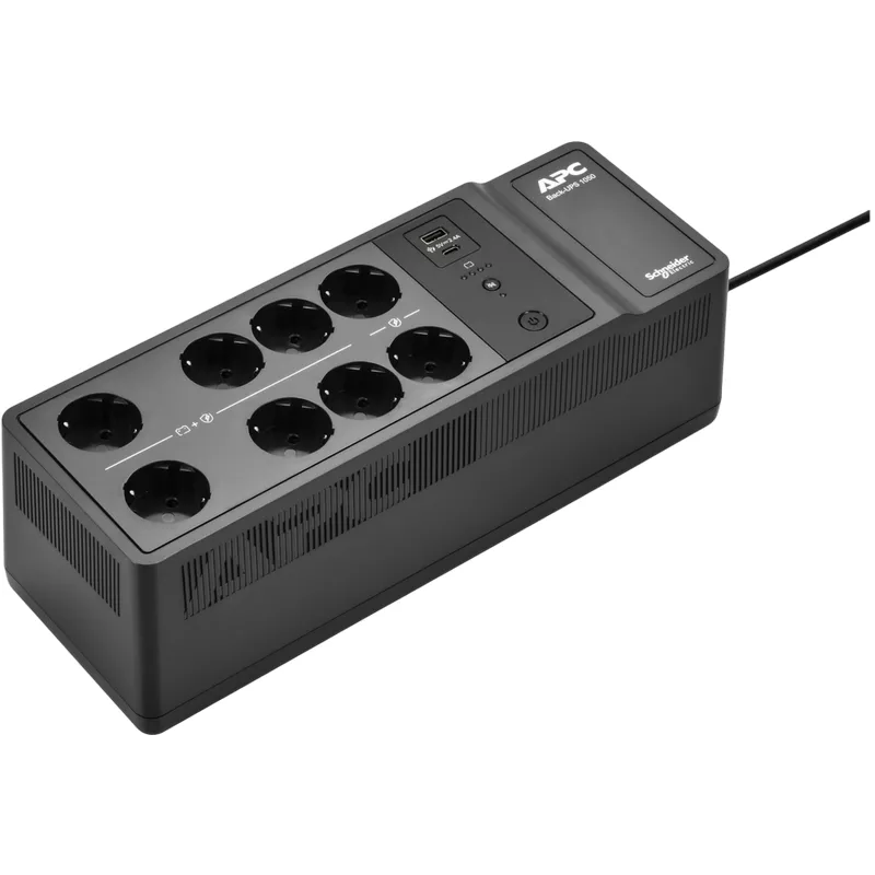 ИБП APC APC Back-UPS BE1050G2-GR 1050VA/600W, 230V, RJ-45, USB Type A+C Port, 8*Schuko Sockets