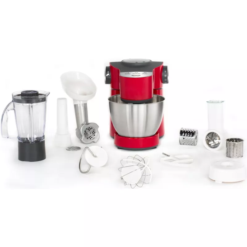Кухонный комбайн Tefal FOOD PROCESSOR QB317538 WIZZO, 1000 W, KITCHEN ROBOT, BLENDER, MEAT GRINDER WITH SAUSAGE ATTACHMENT, MIXER, GRINDER, CUP VOLUME: 4L, BOWL MATERIAL: STAINLESS STEEL, VOLUME OF THE BLENDER BOWL: 1L, NUMBER OF NOZZLES: 6, NUMBER OF GRINDING BLADES