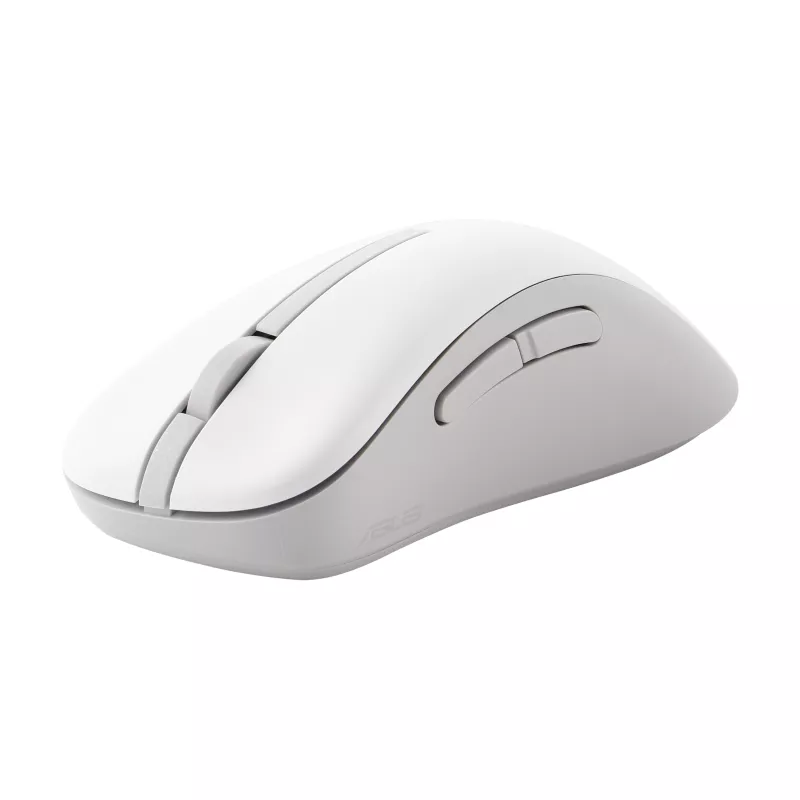 Мышь беспроводная ASUS Wireless Mouse Asus MD102, 800-1600 dpi, 5 buttons, Ambidextrous, 69g, Silent, 1xAA, 2.4Ghz+BT, White