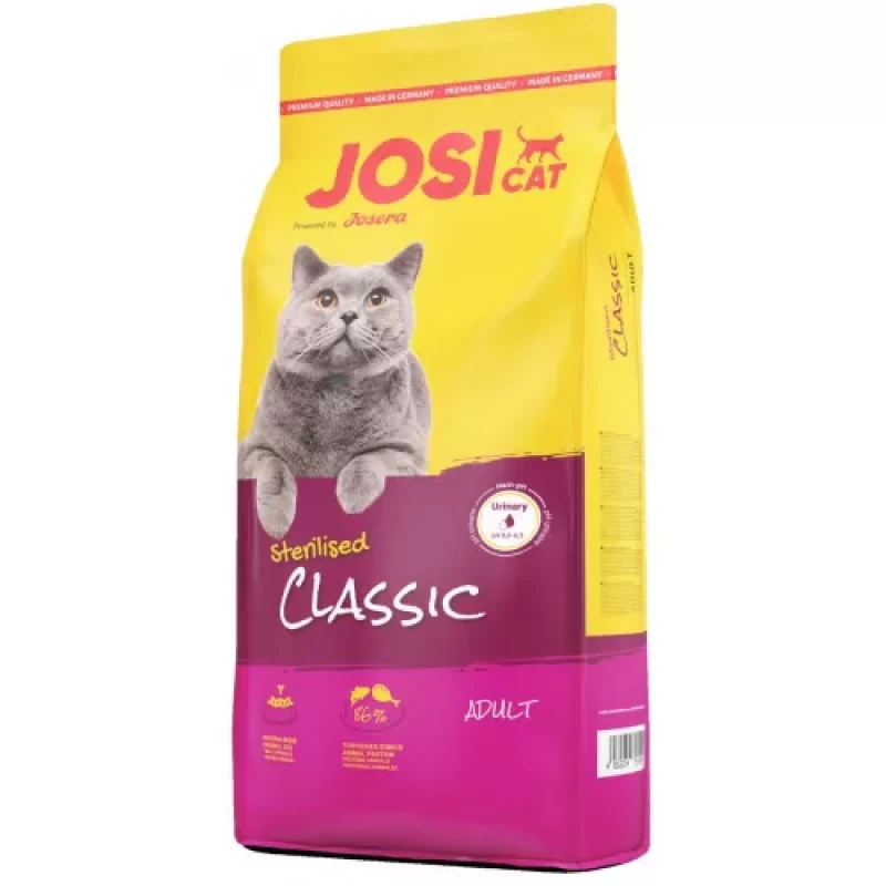 Hrana uscata JosiCat STERILISED CLASSIC Somon 18KG