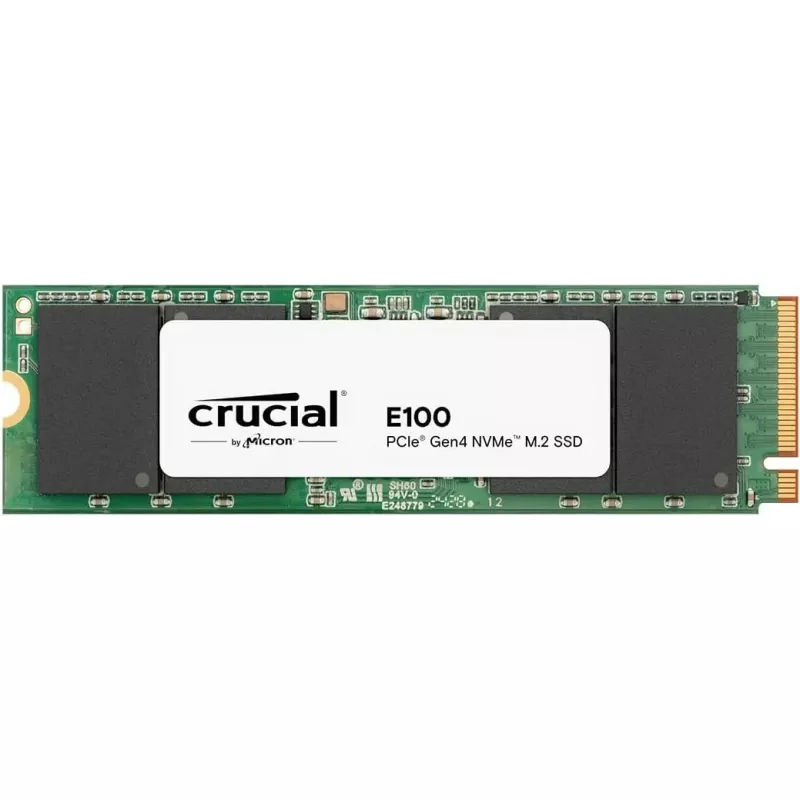 SSD Crucial 480GB SSD PCIe 4.0 x4 NVMe M.2 Type 2280 Crucial E100 CT480E100SSD8, Read 4700MB/s, Write 2500MB/s (solid state drive intern SSD/внутрений высокоскоростной накопитель SSD)