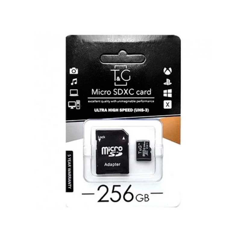 Card de memorie Touch & Go 256Gb Micro SD UHS3  T&G with adaptor