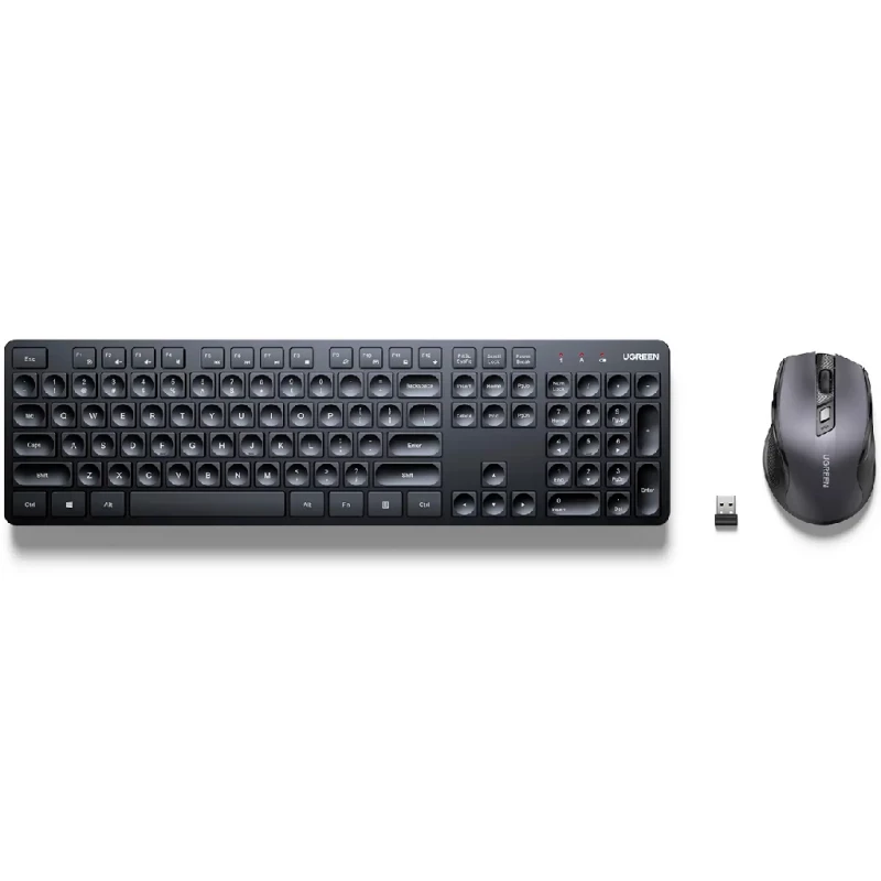 Kit (keyboard+mouse) UGREEN UGREEN Wireless Combo Keyboard and Mouse Ergonomic US MK006, Black