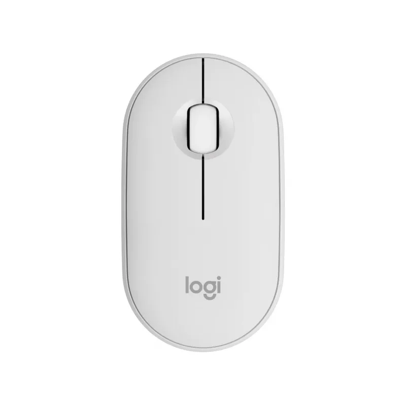 Gaming Mouse LOGITECH WIRELESS PEBBLE MOUSE 2 M350S TONAL WHITE, SLIM, COMPACT BLUETOOTH MOUSE WITH A CUSTOMIZABLE BUTTON, 400-4000 DPI, NANO RECEIVER, MULTI-DEVICE PAIRING, SILENT CLICK