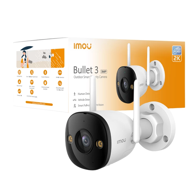 Camera IP IMOU OUTDOOR CAMERA BULLET 3, 3MP, WHITE