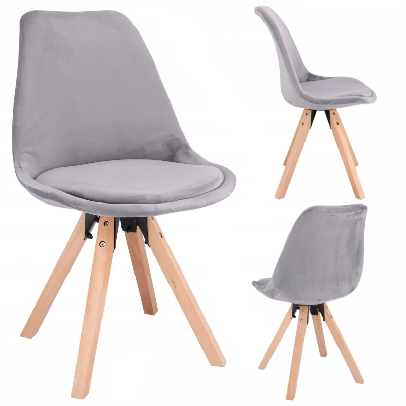 Scaun Jumi SCAUN BUCATARIE/LIVING, SAIDA, , CATIFEA, LEMN, 49X52X83 CM, BEJ