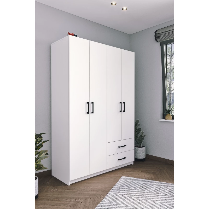 Dulap Nex Home DULAP CU BALAMALE, 4 USI  180 X 47 X 120 CM, ALB