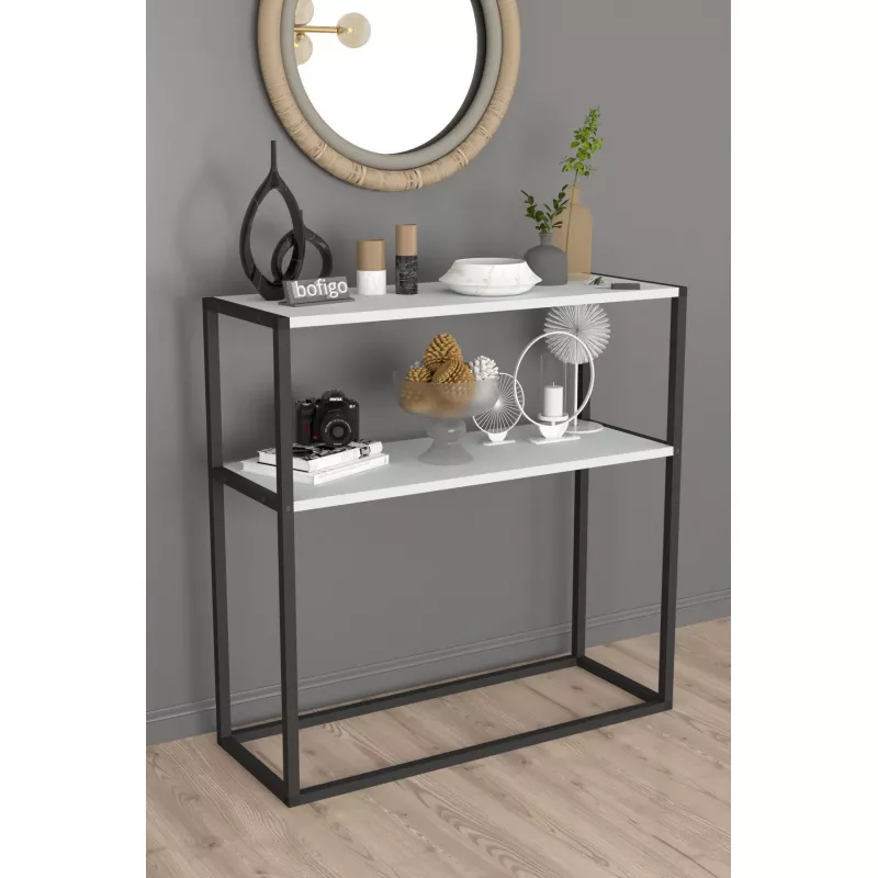 Consola Nex Home CONSOLA METALICA DRESSUAR  90 X 34 X 89,5 CM, ALB