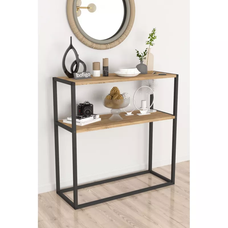 Consola Nex Home CONSOLA METALICA DRESSUAR  90 X 34 X 89,5 CM, STEJAR