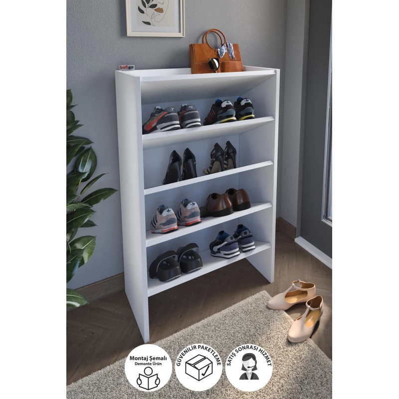 Pantofar Nex Home PANTOFAR CU 5 COMPARTIMENTE  90 X 32 X 106 CM, ALB