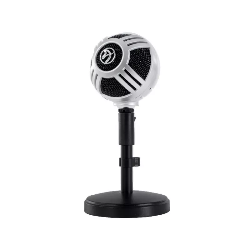 Микрофон AROZZI SFERA PRO USB PLUG-AND-PLAY MICROPHONE WITH -10DB CARDIOID, CARDIOID, AND OMNIDIRECTIONAL PICK-UP PATTERNS, 20HZ – 20KHZ, 1.9M, SILVER SFERA-PRO-SILVER
