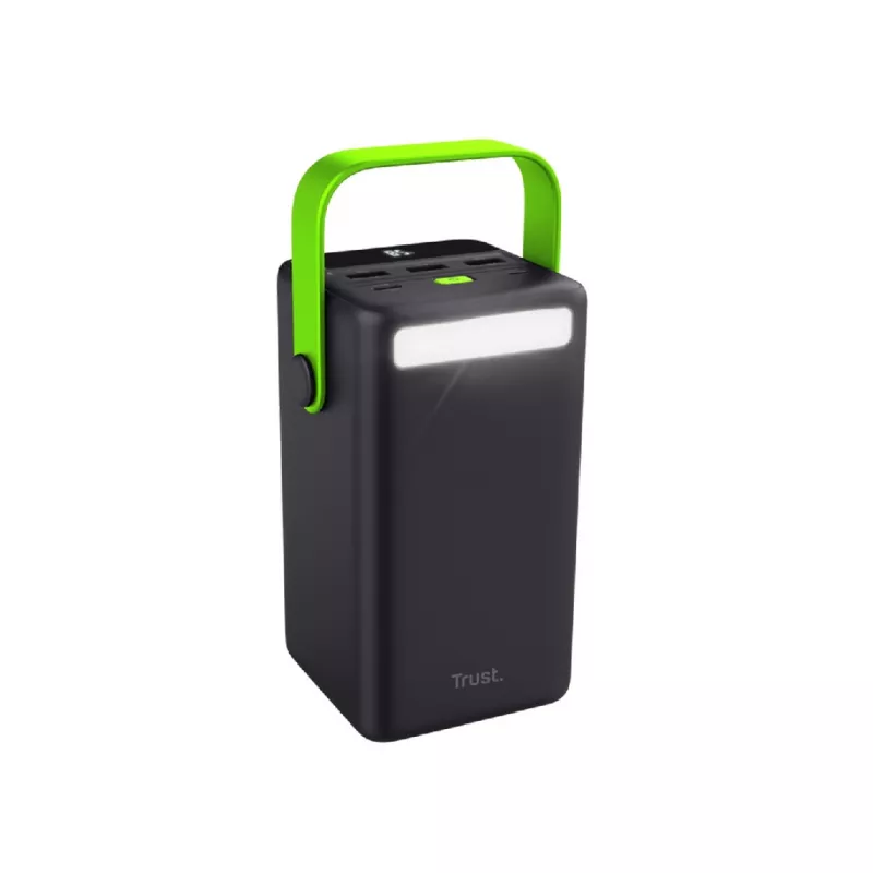 Baterie externa universala TRUST 50000MAH XXL POWER BANK -  REDOH XXL, FLASHLIGHT, BATTERY LEVEL INDICATOR, CHARGING TECHNOLOGY:AUTO-DETECT, USB PD 3.0 + PPS, 3X USB PORT A TYPE, 1X USB PORT C TYPE, TOTAL WEIGHT 1132G, BLACK TR_25196