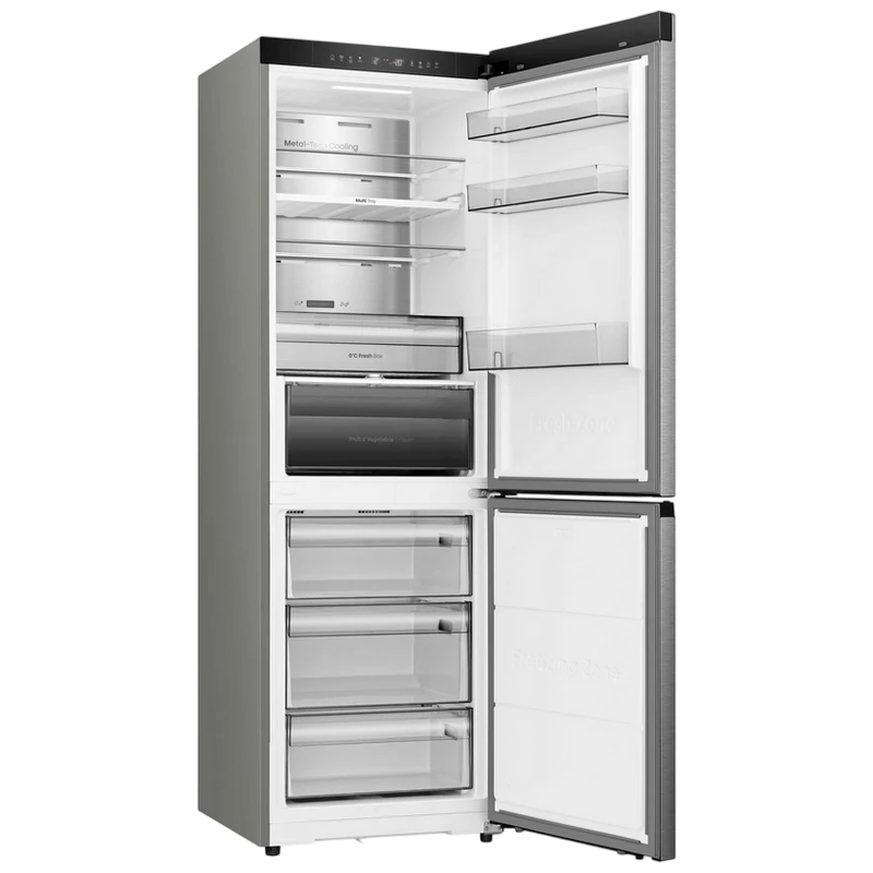 Холодильник Hisense RB3K330SAIC, 330 л, Deep Freeze, Metal-Tech Cooling, 185,6 л, Нержавеющая сталь