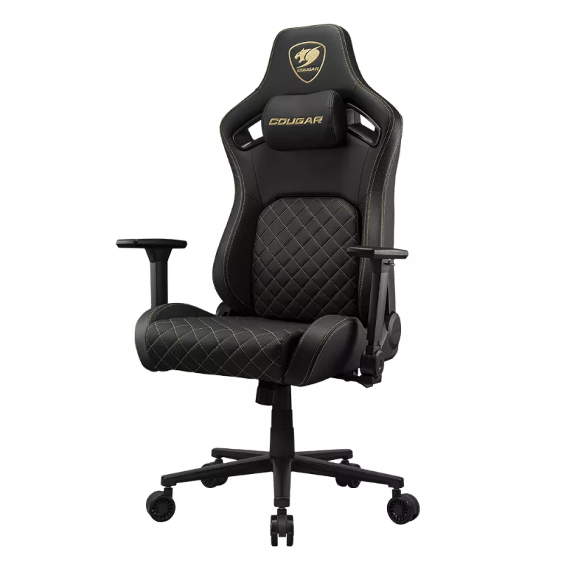 Игровое геймерское кресло Cougar Gaming Chair Cougar Defensor Gold, User max load up to 120kg / height 155-190cm