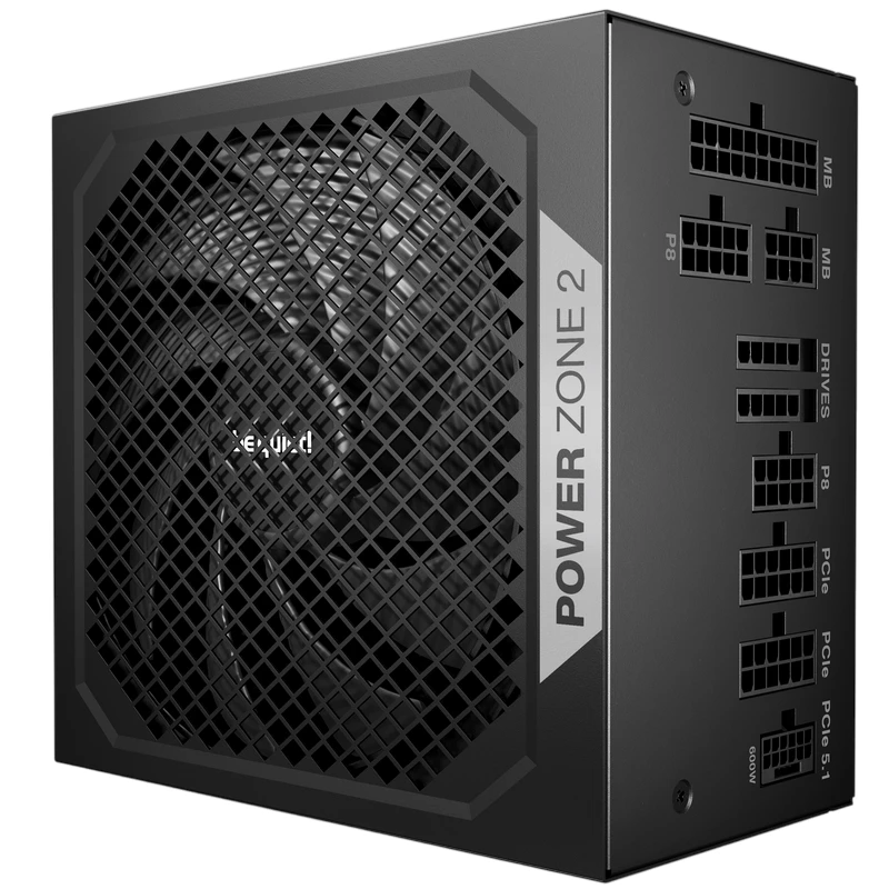 Sursa de alimentare PC be quiet! POWER SUPPLY ATX 750W  POWER ZONE 2, 80+ PLATINUM, 140MM, ACTIVE PFC, SR+LLC+DC/DC, ATX 3.1, 90° 12V-2X6, FANLESS MODE, FULL MODULAR, BLACK