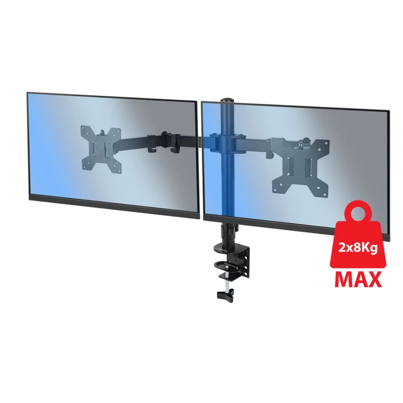 Suport pentru monitor ESPERANZA Arm for 2 monitor 10"-27"  Esperanza SYLEN ERW018, Adjustable desk display mounting arm, Tilt adjustment (up/down): +80o/-90o, Right/left adjustment: