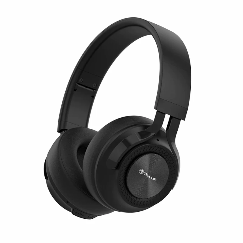 Casti cu fir si microfon Tellur CASTI OVER-EAR BLUETOOTH  FEEL, NEGRU TLL511491
