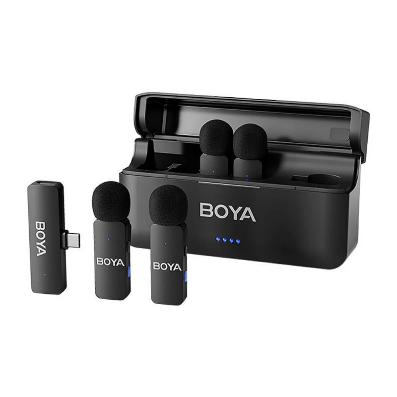 Микрофон Boya WIRELESS MICROPHONE FOUR-CHANNEL WITH TYPE-C PLUG, BLACK BY-V4U