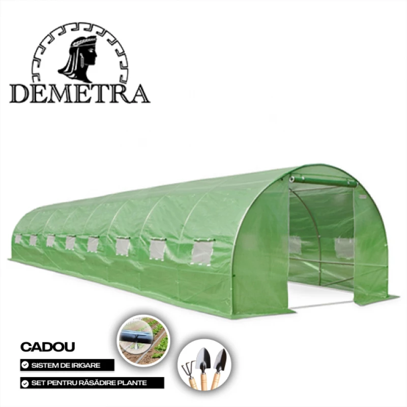Sera Demetra SERA PENTRU GRADINA  8 M-3 M-2 M LUNGIME: 8 M LĂȚIME: 3 M ÎNĂLȚIME: 2M