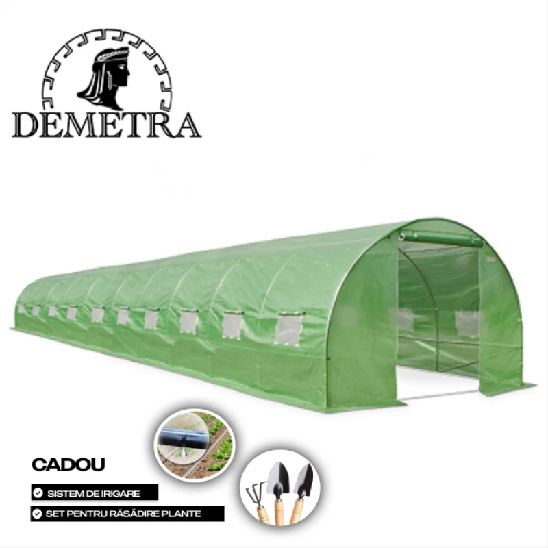 Sera Demetra SERA PENTRU GRADINA  10 M-3 M-2 M LUNGIME: 10 M LĂȚIME: 3 M ÎNĂLȚIME: 2M