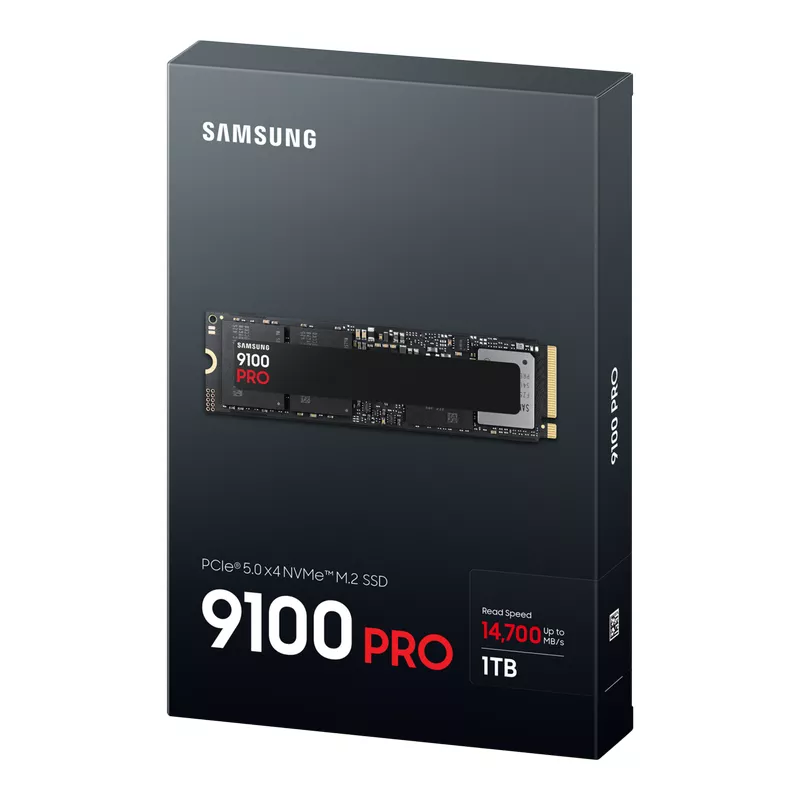 SSD Samsung .M.2 NVME SSD 1.0TB 9100 PRO "MZ-VAP1T0BW" [PCIE 5.0 X4, R/W:14700/13300MB/S, 1850K/2600K IOPS, 600TB, 3DTLC]