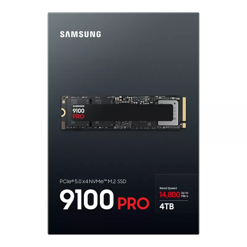 SSD Samsung .M.2 NVME SSD 4.0TB 9100 PRO "MZ-VAP4T0BW" [PCIE 5.0 X4, R/W:14800/13400MB/S, 2200K/2600K IOPS, 2.4PB, 3DTLC]