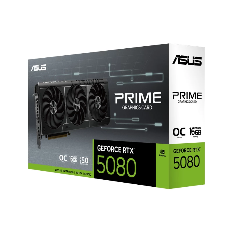 Placa video ASUS VGA RTX5080 16GB GDDR7 PRIME OC, (16 GB/256 bit)