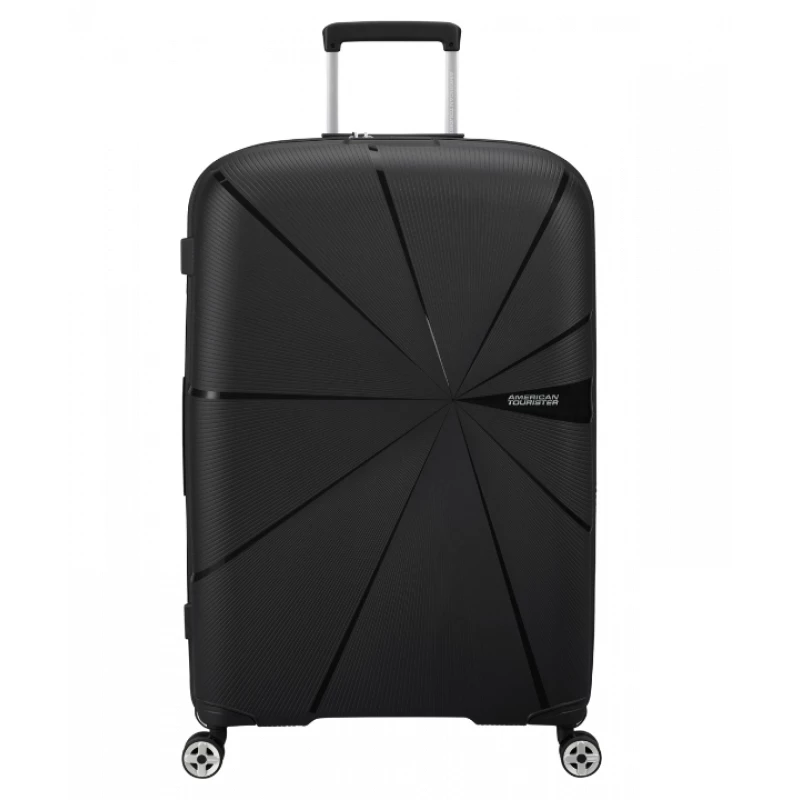 Valiza American Turister STARVIBE-VALIZA PE 4 ROTI 77/28 EXP TSA NEGRU