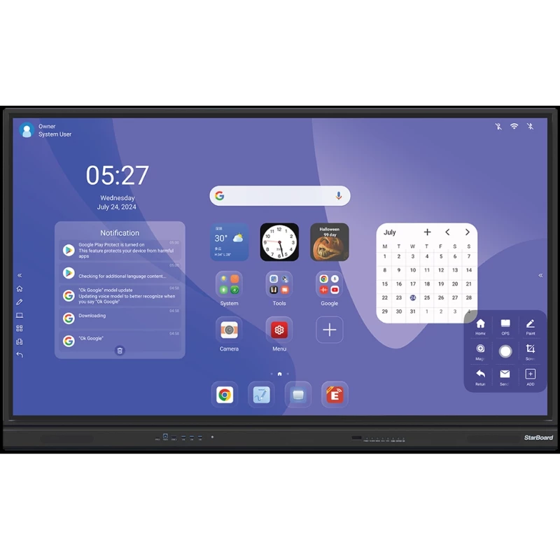 Interactive Display StarBoard INTERACTIVE DISPLAY  IFPD-YL5U-65: 65", 4K TOUCH, ANDROID 14, 8/128GB