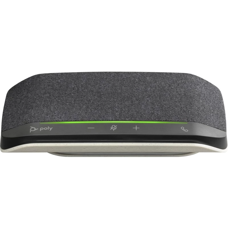 Smart Speaker Poly SYNC 10 USB-A USB-C SPEAKERPHONE, TWO-MICROPHONE ARRAY, FULL-DUPLEX AUDIO, 100 HZ TO 7.8 KHZ, TOUCH-SENSITIVE CONTROLS,  IP64 DUST-AND-WATER RESISTANT, 280G, 18.2 X 8.9 X 3.3 CM, SILVER