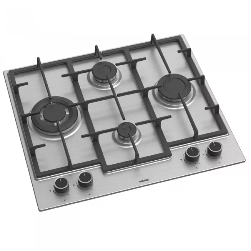 Plita incorporabila cu gaz WOLSER WL- F 6408 TURBO INOX FFD ROMB, Inox