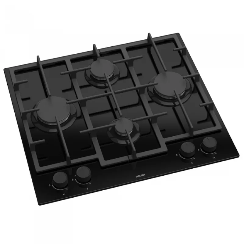 Plita incorporabila cu gaz WOLSER WL- F 6409 BLACK GL FFD ROMB, Black