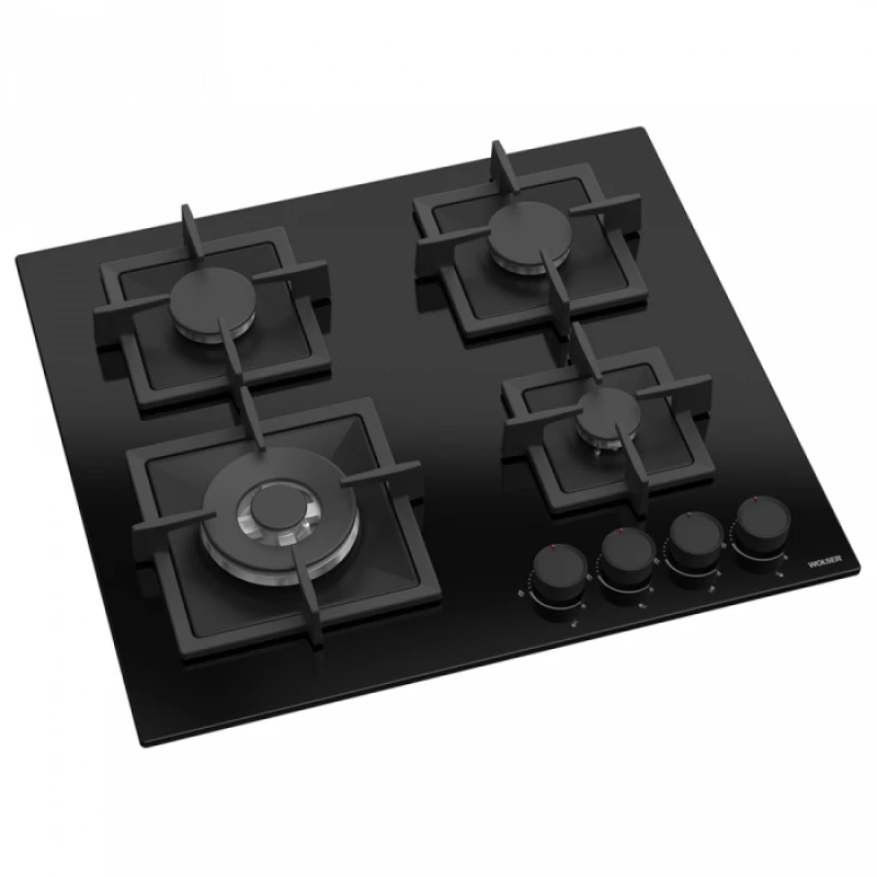 Plita incorporabila cu gaz WOLSER WL- F 6410 TURBO BLACK GL FFD, Black