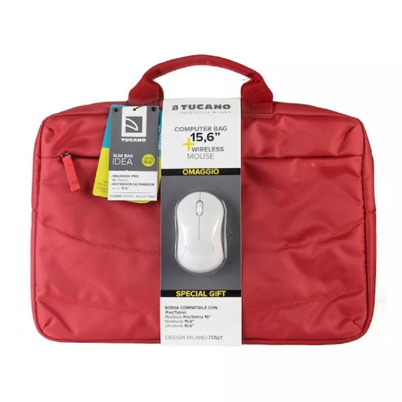 Geanta laptop Tucano BAG IDEA COMPUTER 15.6'' RED + MOUSE BU-BIDEA-WM-R