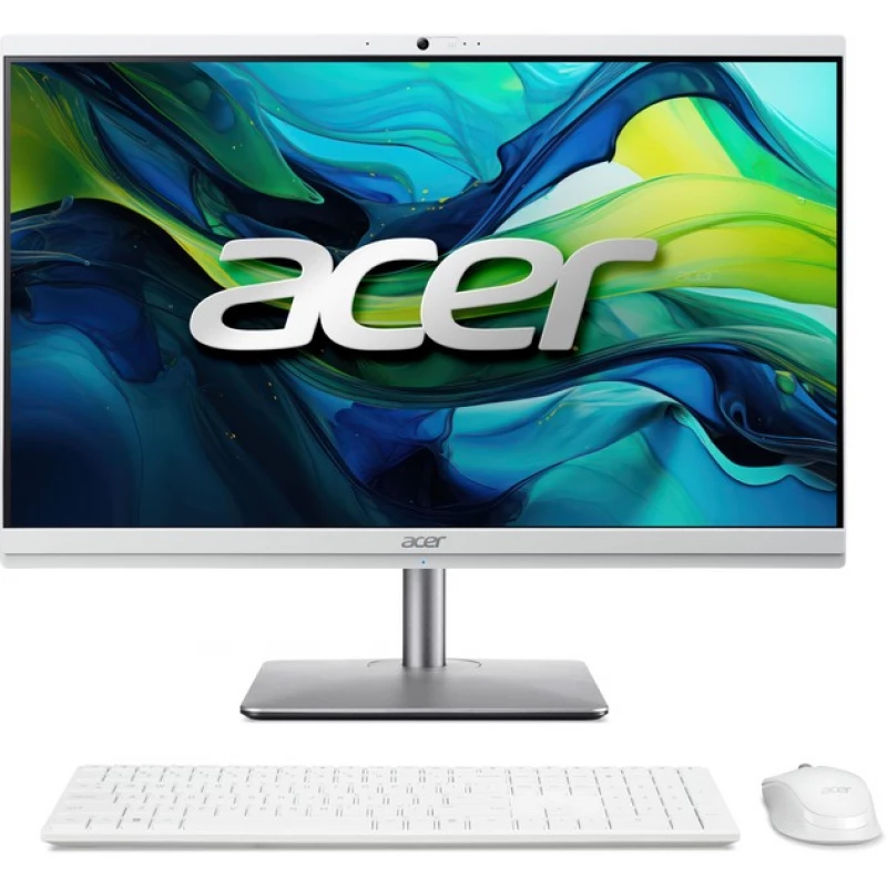 PC All-in-One ACER ALL-IN-ONE PC - 27”  ASPIRE C27-195ES FHD IPS 250NITS, INTEL CORE ULTRA 7 155U, 32GB (2X16GB) DDR5 RAM, 1TB M.2 PCIE SSD (2 SLOTS), INTEL® IRIS XE GRAPHICS, 1 X HDMI OUT, 1 X USB-C 3.2 G2, 5MP CAM, WIFI7+BT 5.3, LAN, 65W PSU, WIRELESS KEYBOARD AN