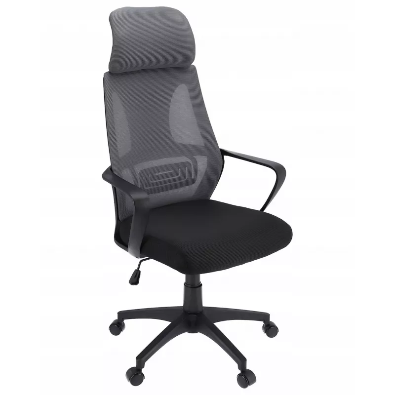 Fotoliu de birou Jumi SCAUN DE BIROU CU ROTI , FUTURA, 125X61X49CM, INALTIME REGLABILA, NEGRU/GRI CM-270695