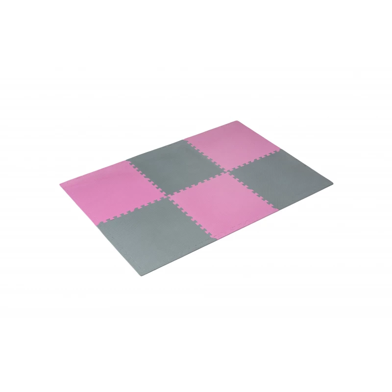 Covoras de gimnastica THUNDER PUZZLE MAT, 6 PIESE (60X60X1CM) GREY-PINK