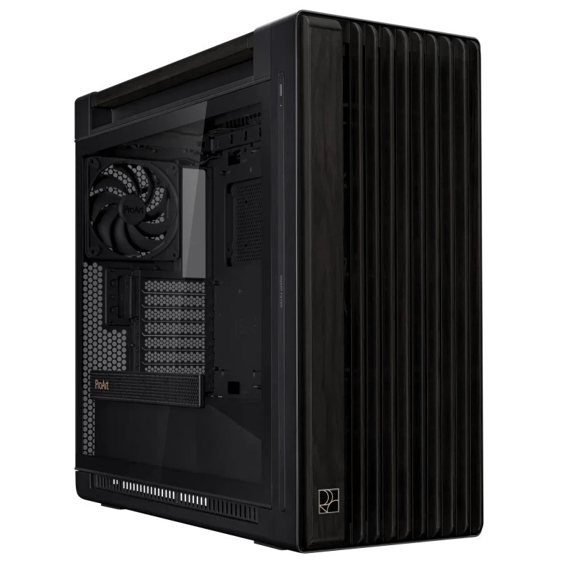 Carcasa fara PSU ASUS CASE E-ATX  PROART PA602 WOOD EDITION - TEMPERED GLASS PANEL NO PSU, TEMPERED GLASS SIDE, 2X200 MM FANS FRONT, 1X140 MM FAN REAR, 2XUSB 3.2 GEN1, USB 3.2 GEN2 TYPE C, 2XUSB 2.0, AUDIO-OUT&MIC (CARCASA/КОРПУС)
