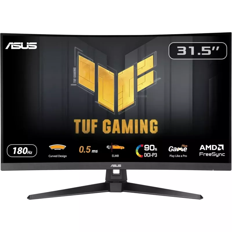 Monitor gaming ASUS 31.5"  TUF GAMING VG32WQ3B CURVED 1500R 2K FAST VA GAMING MONITOR WIDE 16:9, 0.272, 1MS, 180HZ, AMD FREESYNC, CONTRAST 3500:1, DISPLAYPORT: 267~267 KHZ(H) / 48~180 HZ (V), 2560X1440 QHD, SPEAKERS 2X2W, HDMI V2.0/DISPLAY PORT 1.4, (MONITOR/МОНИТОР