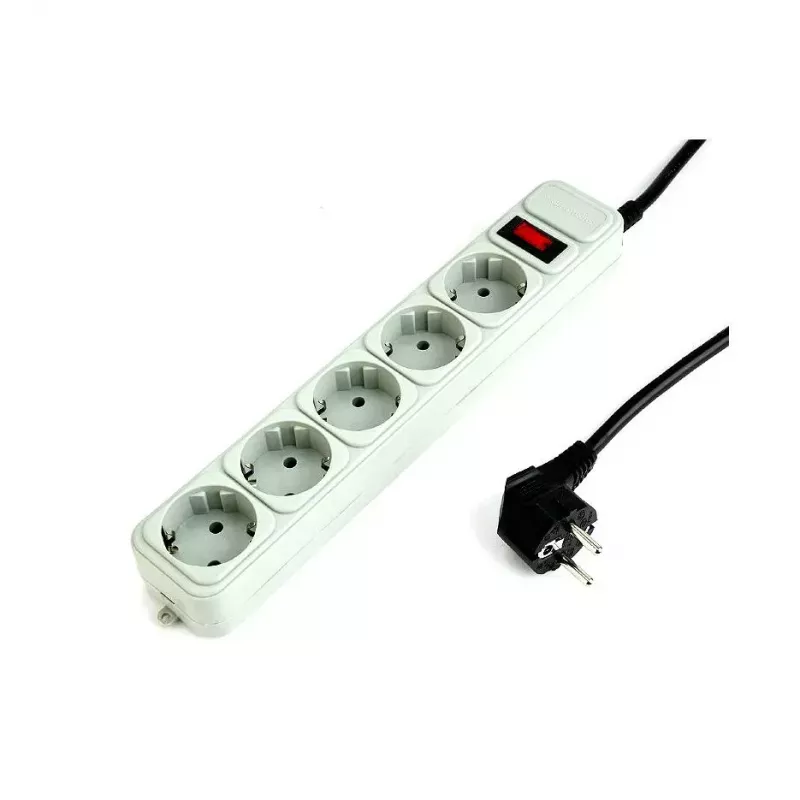 Сетевой фильтр GEMBIRD Gembird Surge Protector SPG3-B-15C, 5 Sockets, 4.5m, up to 250V AC, 16 A, safety class IP20, Grey