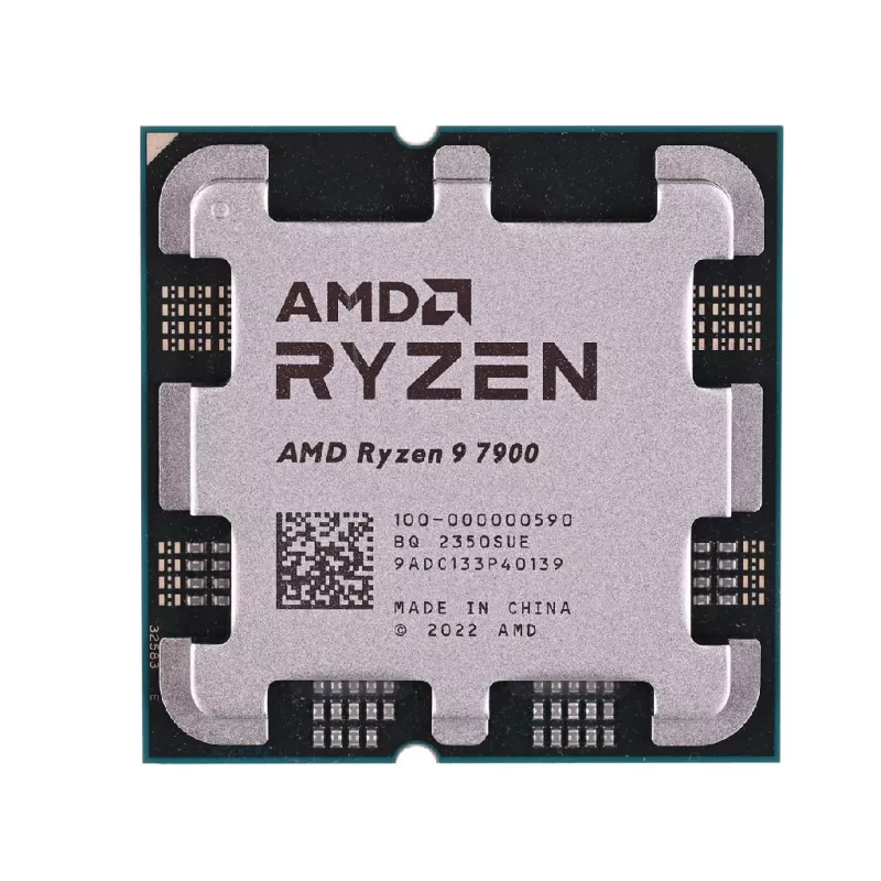Procesor AMD Ryzen™ 9 7900, Socket AM5, 3.7-5.4GHz (12C/24T), 12MB L2 + 64MB L3 Cache,  Radeon™ Graphics, 5nm 65W, Zen4, Unlocked, tray