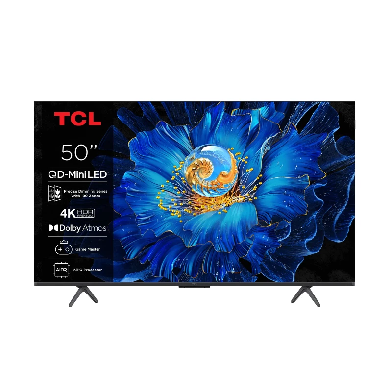 Televizor TCL 50" TELEVIZOR  50C61KS PREMIUM QD-MINILED, 126 CM, SMART GOOGLE TV, 4K ULTRA HD, 144HZ NATIVE REFRESH RATE, GOOGLE ASSISTANT, SPEAKERS 2X15W, HDMI1.4 & HDMI2.0 & HDMI2.1, HDCP1.4 & HDCP2.2 (MODEL 2025)