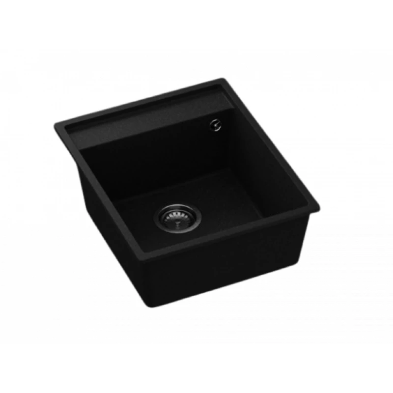 Set chiuveta de bucatarie si baterie Sandonna EMMA 490 CHIUVETA  (NEGRU METALIC)