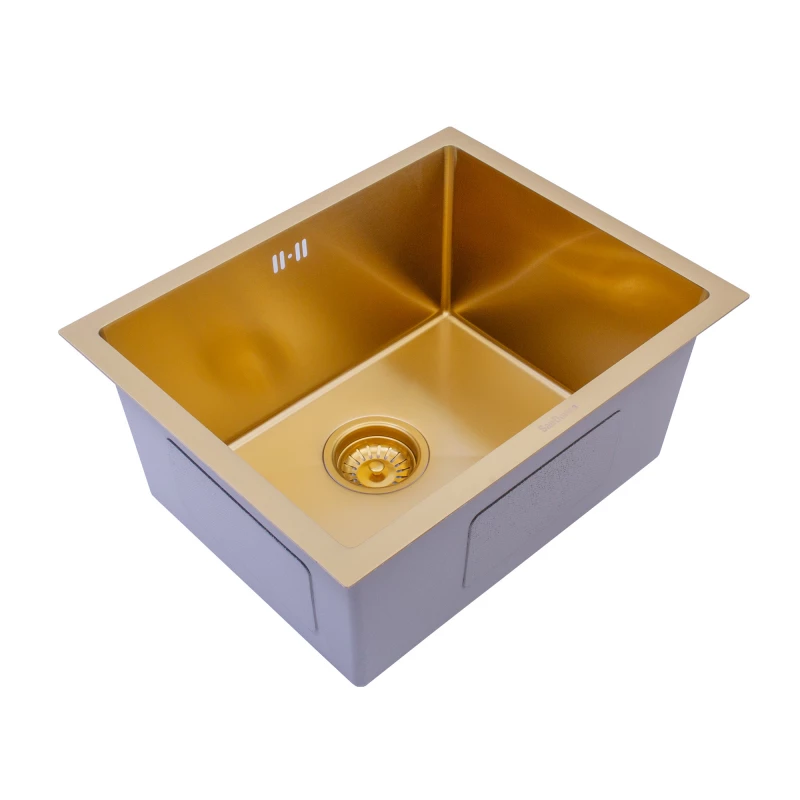 Set chiuveta de bucatarie si baterie Sandonna CHIUVETA HANDMADE  HD5040 AURIU