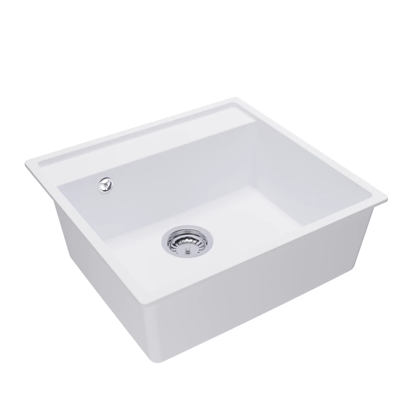 Set chiuveta de bucatarie si baterie Sandonna CHIUVETA  SELENA 530 (ALB)