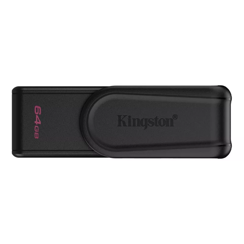 USB flash drive KINGSTON 64GB USB3.2  Kingston DataTraveler Exodia S Black, Moving cap design, (Read 100 MByte/s, Write 12 MByte/s)